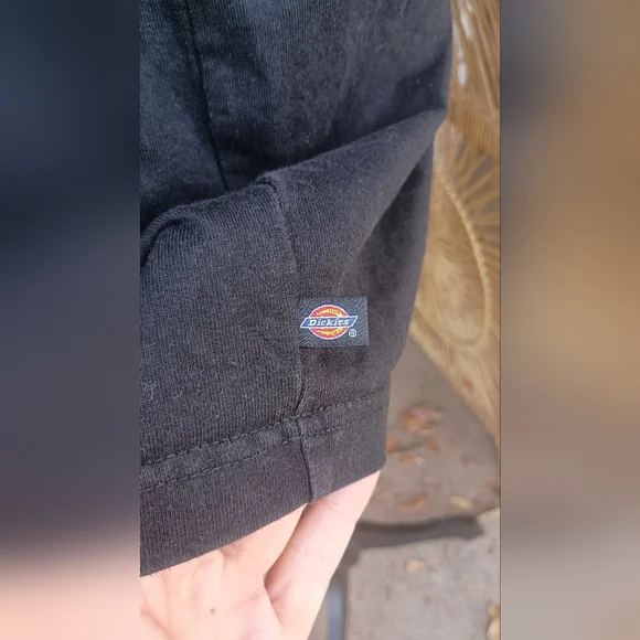 Dickies Men's Black Thisch Heavy Duty 100% Cotton Short Sleeve Tee_Large - Picture 3 of 8